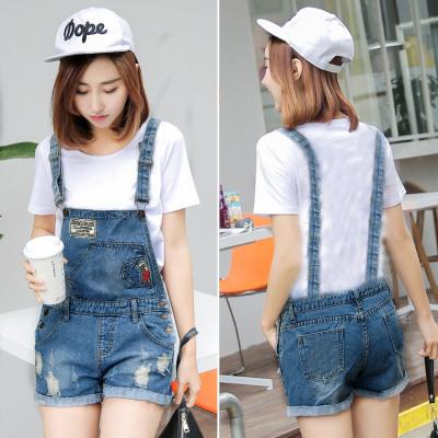 QUẦN YẾM JEAN HAI DÂY ĐÍNH LOGO CHỮ - NY825